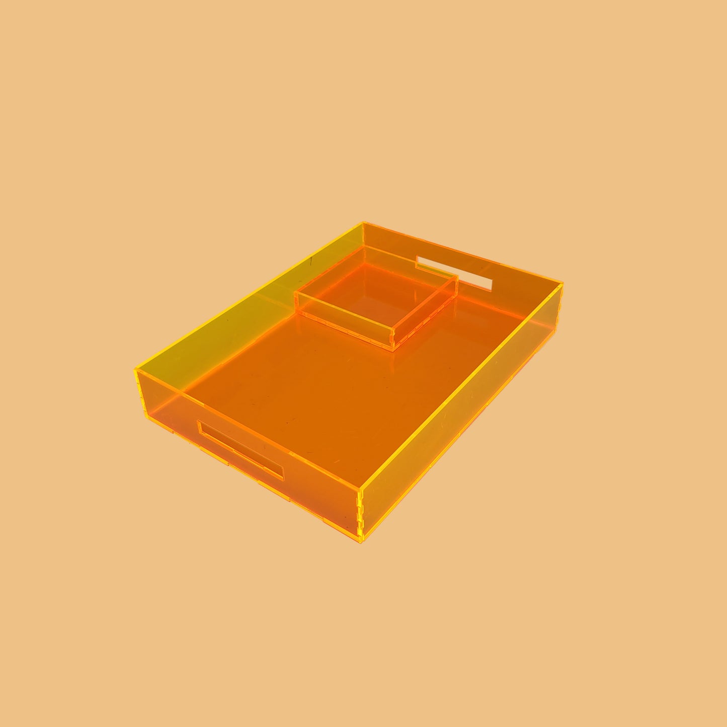 Desk Set up Neon Orange and Neon Yellow Set of 2