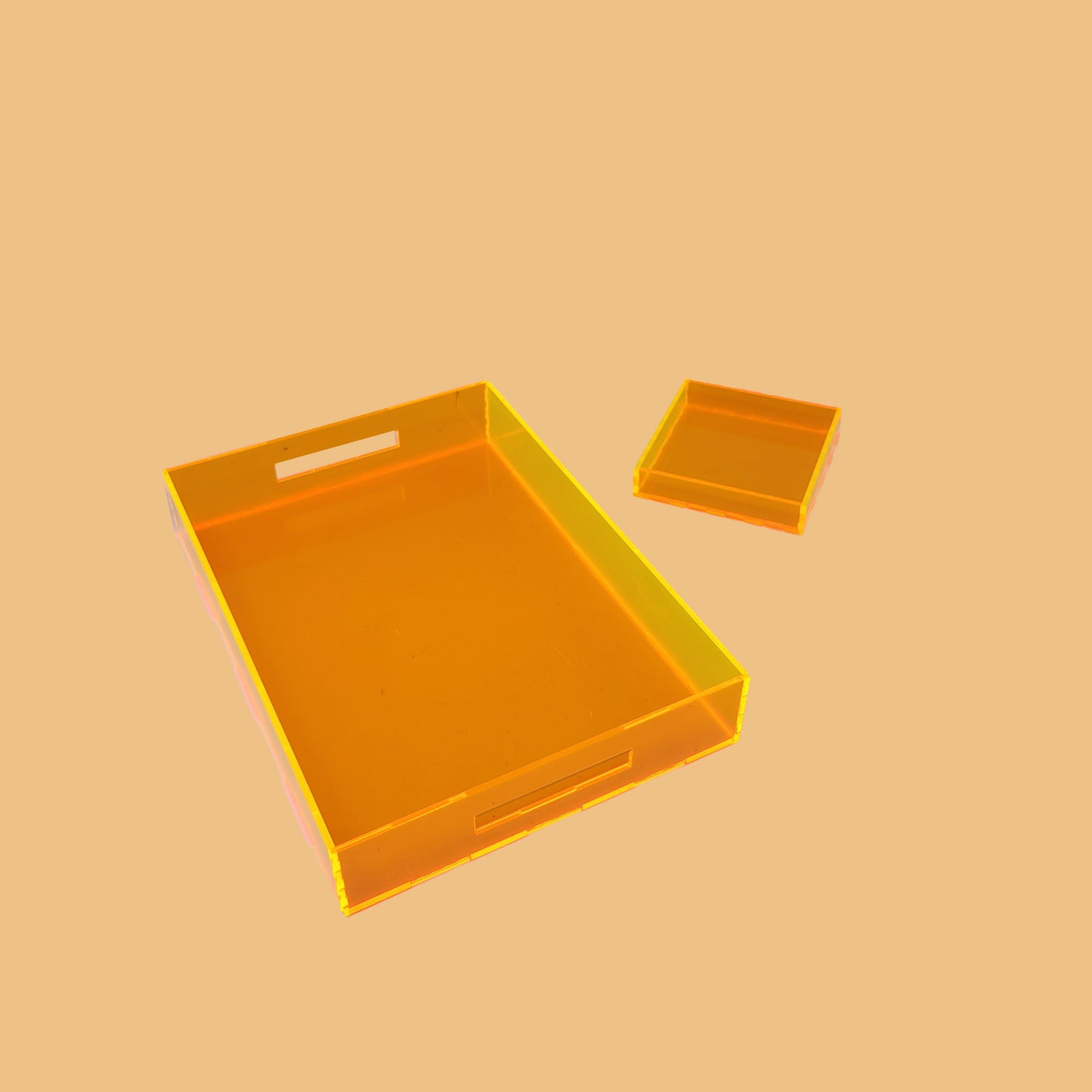 Desk Set up Neon Orange and Neon Yellow Set of 2