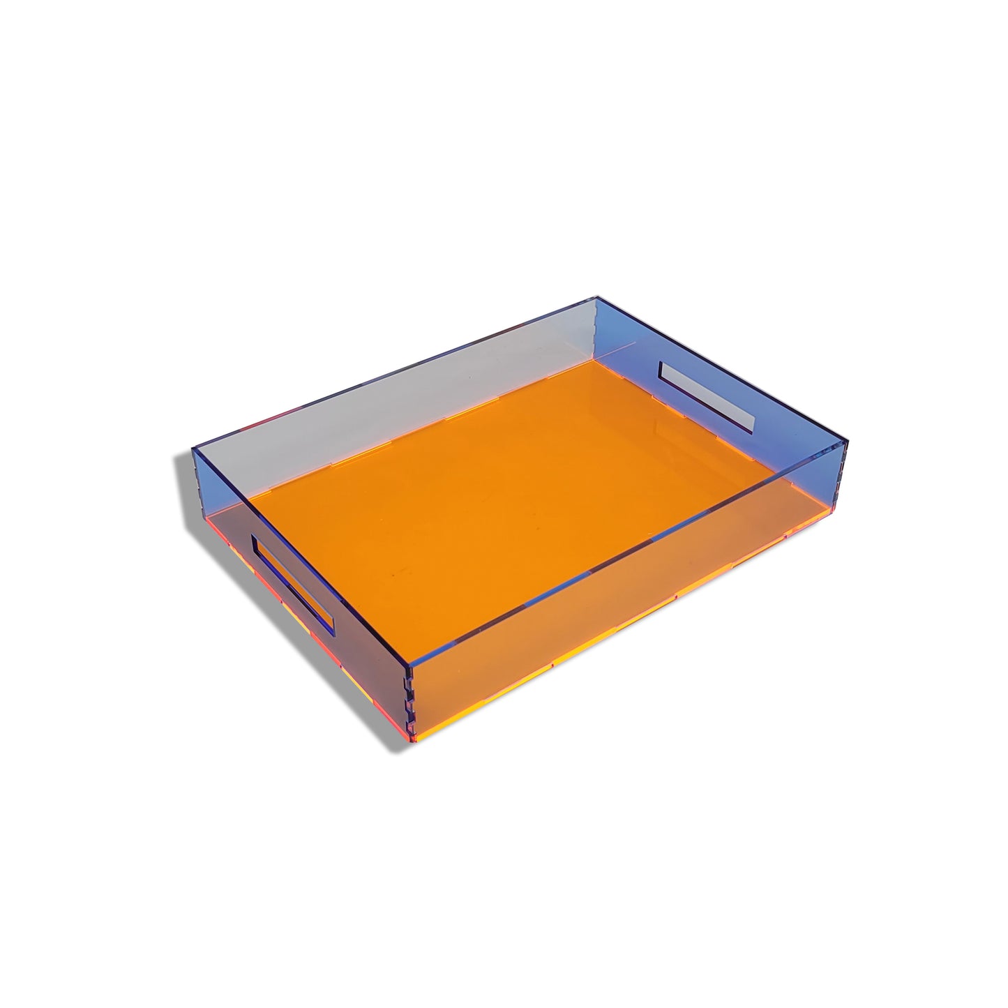 Tray Desk Organizer Neon Blue / Neon Orange