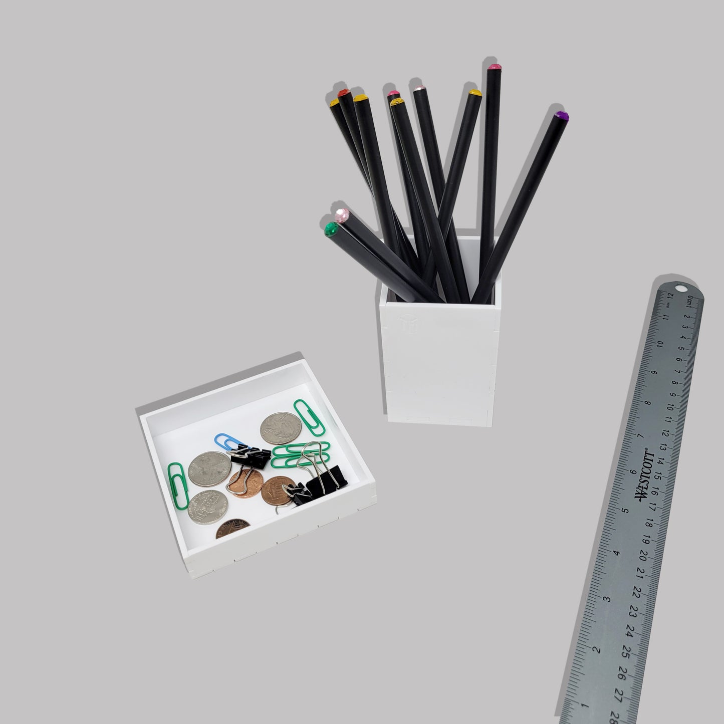 White Pencil Holder